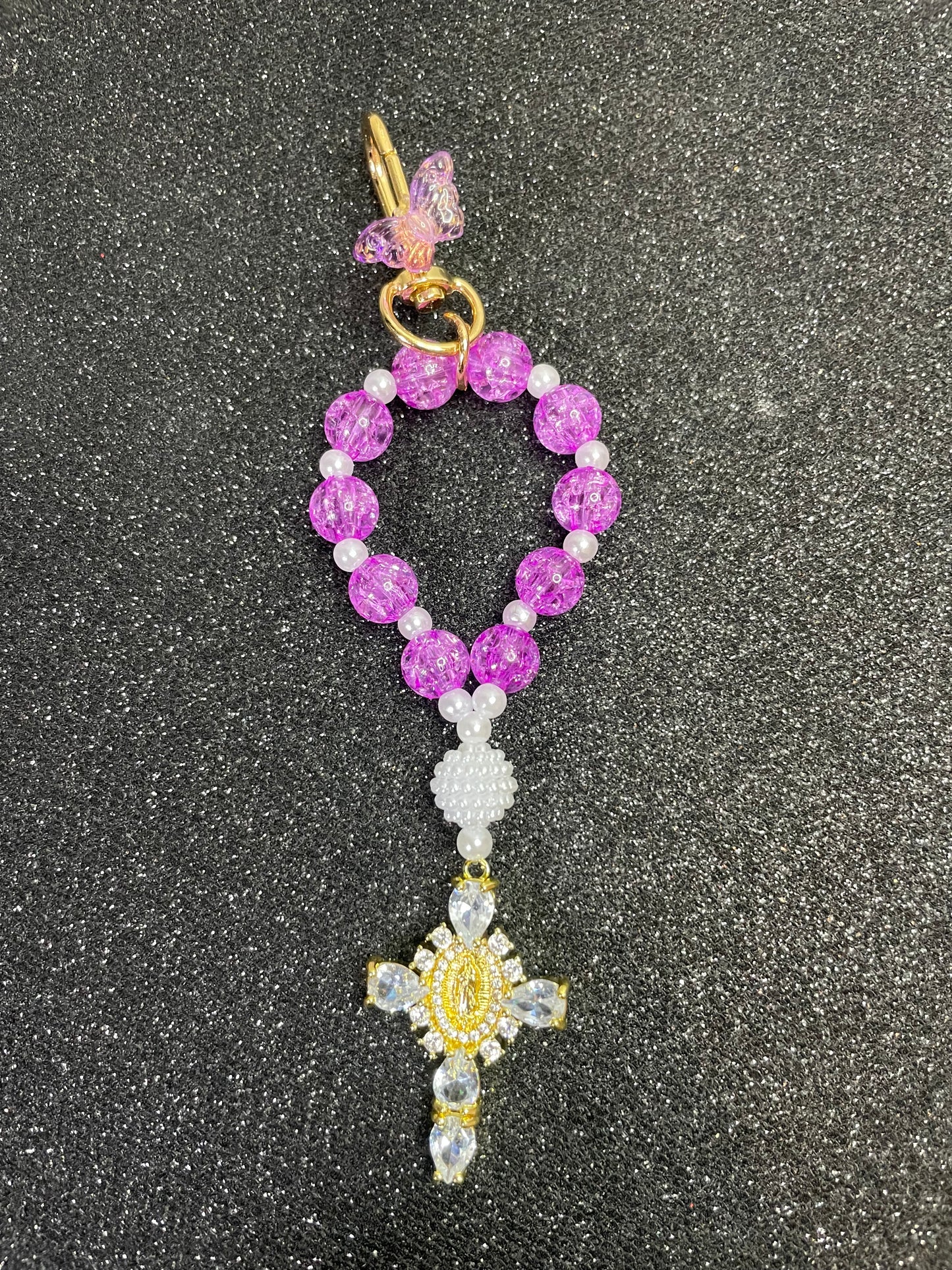 Porte clés - perles « bonbon »