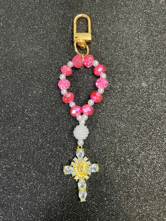 Porte clés - perles « diamant »