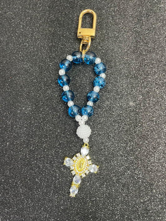 Porte clés - perles « lagoon »