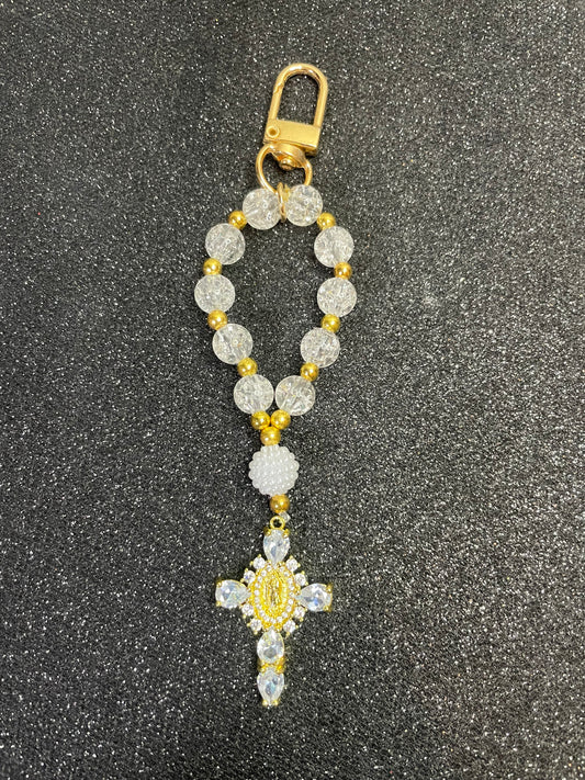 Porte clés - coeur doré