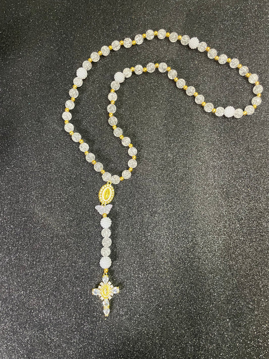 Chapelet - coeur doré