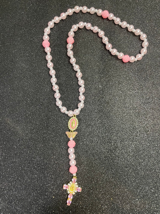 Chapelet - perles « rose nude »